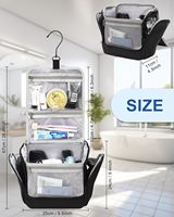 Sac de toilette suspendu de voyage personnalisé, imperméable, grand organisateur de maquillage cosmétique, sac de rangement, trousse de toilette, sacs d'hygiène pour la salle de bain
