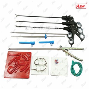 Ensemble d'instruments laparoscopiques Ajay Surgical Works pour la formation à l'opération manuelle, la simulation médicale et la pratique des compétences chirurgicales - Product Image 2