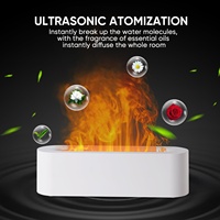Diffuseur d'aromathérapie d'huile essentielle de lumière LED de flamme de feu de Simulation colorée USB portatif pour l'usage de ménage et d'hôtel fait en plastique
