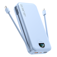 Gadgets électroniques, chargeur mural portable, charge rapide, grande capacité 20000mAh, câble intégré, AC-02DP, batterie externe