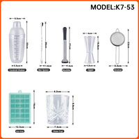Kit de Bar à Cocktails en Acier Inoxydable 700ml avec Shaker, Outils de Bar en Métal Personnalisables avec Logo, Fabrication Directe Usine, Écologique, OEM/ODM