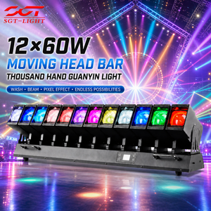 12x60W RGBW 4in1 LED Moving Head Bar Dotline 20CH 53CH 101CH 155CH 169CH RDM 16bit Beam Wash Swing DMX512 für DJs - Product Image 1