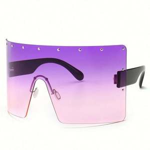 Lunettes de soleil tendance 2021, logo personnalisé, lunettes de soleil anti-vent, UV400, lunettes de soleil carrées surdimensionnées pour femmes - Product Image 6