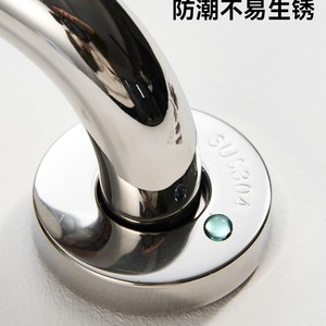 Barre d'appui en acier inoxydable Masaki Bon 135 degrés, 25 cm, antidérapante, pour salle de bain, pour toilettes - Product Image 2
