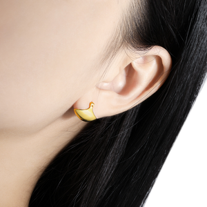 Nuevo diseño Pendientes <span class=keywords><strong>de</strong></span> arco pulido <span class=keywords><strong>de</strong></span> <span class=keywords><strong>oro</strong></span> <span class=keywords><strong>de</strong></span> 18K Pendientes <span class=keywords><strong>de</strong></span> aro en forma <span class=keywords><strong>de</strong></span> barco <span class=keywords><strong>de</strong></span> Plata <span class=keywords><strong>de</strong></span> Ley 925 - Product Image 3