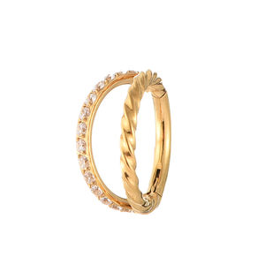 Fuxuan ASTM F136 titanio doppio anelli Clicker <span class=keywords><strong>Piercing</strong></span> gioielli a cerniera <span class=keywords><strong>anello</strong></span> <span class=keywords><strong>anello</strong></span> <span class=keywords><strong>anello</strong></span> a elica <span class=keywords><strong>anello</strong></span> orecchio - Product Image 3