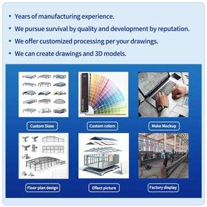 <span class=keywords><strong>Kit</strong></span> d'atelier de fabrication à grande portée en structure métallique, fourni directement par l'usine en Chine - Product Image 5