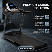 Tapis roulant électrique pliable 2,5 CV avec inclinaison réglable, programmes d'exercice, silencieux, pliable, pour la maison, avec support pour tablette