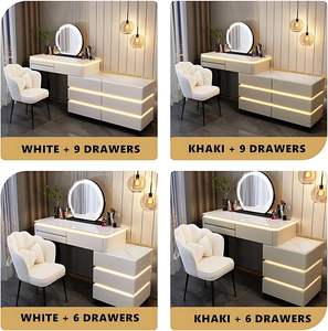 Scrivania da Trucco Smart di Design NOVA, <span class=keywords><strong>Tavolo</strong></span> da Make Up Bianco con Stazione di Ricarica Wireless e Altoparlante Bluetooth - Product Image 5