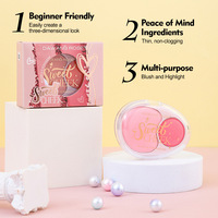 Palette de fard à joues bicolore DAWANGROSE, fini mat, éclat naturel, illumine le teint, taille standard