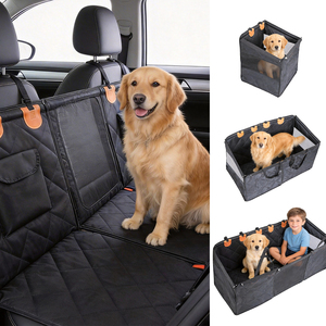 Coussin de voiture pour animaux de compagnie 3-en-1 amovible en Oxford, imperméable, antidérapant, résistant aux saletés et aux rayures, tapis pour <span class=keywords><strong>chien</strong></span>, siège passager, coffre arrière, siège arrière - Product Image 1
