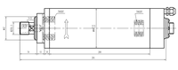 Spindle CNC 2.2kw Berpendingin Air Kecepatan Tinggi Er20 untuk Pengukiran Kayu Router CNC Terbaik