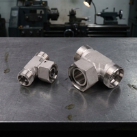 Conector de Tubería Roscado de 3 Vías, Tipo T, de Acero Inoxidable SS316/SS304, para Agua y Aceite a Alta Presión, Venta al Por Mayor de Fábrica