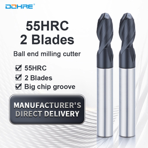 Dohre thép vonfram CNC Carbide góc bán kính <span class=keywords><strong>End</strong></span> <span class=keywords><strong>Mill</strong></span> 4 cạnh 55 HRC dài Shank phay Cutter - Product Image 2