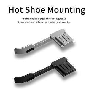 Empuñadura de Metal para Pulgar, Aleación de Aluminio de Aviación, Ligera, Negra+Plateada, para Accesorios de Cámara <span class=keywords><strong>Fuji</strong></span> Fujifilm X-E4 X-E3 X100V X100VI - Product Image 4