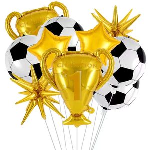 Set de Globos de Cumpleaños de Fútbol, Globo de Papel con Trofeo de Campeón, Globos con Letras de <span class=keywords><strong>Feliz</strong></span> Cumpleaños, Decoración para Fiestas Infantiles con Temática Deportiva de Estrellas - Product Image 3