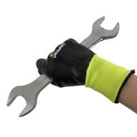 Guantes de Poliéster Antideslizantes y Resistentes al Aceite, Recubiertos de Nitrilo en la Palma, Flexibles para Procesamiento de Maquinaria