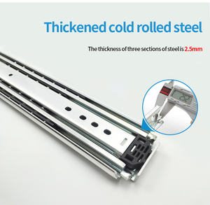 Guide per cassetti telescopiche per impieghi gravosi da 76 mm 225 kg Q235 per mobili, cassette degli attrezzi, cassetti tandem industriali e commerciali - Product Image 5