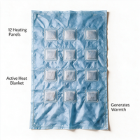 Couverture chauffante jetable, 12 panneaux, technologie avancée, meilleure que les couvertures Mylar courantes, pour sports d'hiver et situations d'hypothermie en extérieur