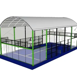 Terrain de padel extérieur de haute qualité avec toit fabriqué en Chine