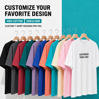T-shirt en coton brodé unisexe à manches courtes, 300 g/m², 260 g/m², confortable, grande taille, doux, été, pour hommes, marque privée