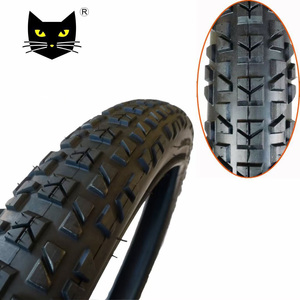 Lot de 2 pneus 20 x 1.95 (50 - 406) pour vélo VTT Noir + 2 chambres à air