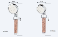 Pomme de douche haute pression, de salle de bain 3 modes, filtre à anions économie d'eau, douchette de SPA buse de douche Pure