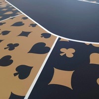 Tapis de poker rectangulaire imprimé double face avec logo personnalisé, nappe de poker texane pliante en jersey néoprène