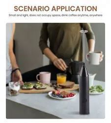 Automatic Usb Rechargeable <b>Milk</b> Frother with Rechargeable Storage Base Electric Hand-held Stainless Steel Foam Machines - Product Image 6
