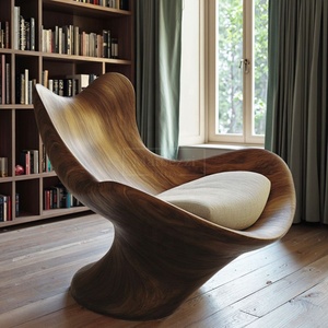 Sillón Reclinable Minimalista Moderno, Sofá de Diseño Único con Acentos de Madera Sólida <span class=keywords><strong>para</strong></span> el Hogar, Hotel, <span class=keywords><strong>Oficina</strong></span>, Muebles de Lujo - Product Image 3