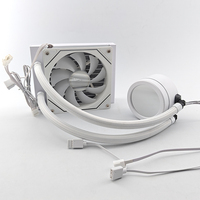 Refroidisseur liquide pour processeur ARGB de 120 mm avec radiateur en cuivre et ventilateur LED |   Système de refroidissement par eau pour PC OEM et vente en gros
