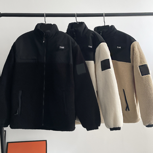 Chaqueta de algodón colorblock de lujo, ropa de doble cara, chaqueta de lana polar, chaqueta de trabajo con múltiples bolsillos, chaqueta cálida de otoño e invierno - Product Image 5