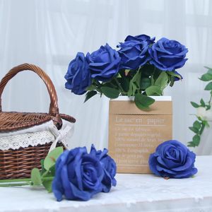 Fleurs de pivoine artificielles en soie/latex de haute qualité, réalistes, de couleur violet foncé, luxueuses, pour mariage, fête des mères, remise de diplôme, décoration de plafond - Product Image 3