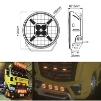 Vente chaude Euro 48W LED Lampe de Travail Double Couleur Ambre 4X4 Offroad Camion SUV Lampe de Travail Nouvel État Accessoires de Lumière de Voiture