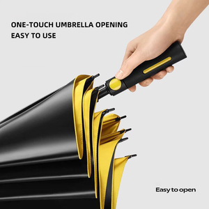 Mới chất lượng hàng đầu tương phản màu sắc thiết kế tự động mở dài xử lý ô màu vàng lớn Golf ô - Product Image 6