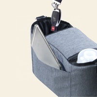 Organisateur de poussette Ethan et Emma avec poche pour téléphone et porte-gobelets isothermes profonds