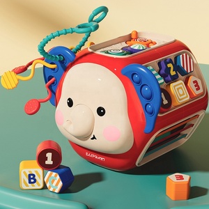 Cube d'activités pour bébé, jouet sensoriel Montessori, trieur de formes, jouet en plastique pour enfants de 1 à 2 ans, jouet éducatif à tirer, jouet occupé - Product Image 6