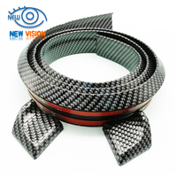 Aileron arrière universel en caoutchouc pour voiture, motif fibre de carbone et noir brillant, becquet de coffre décoratif DIY