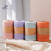 Bojavy — fils d'emballage en coton peigné, cordon en macramé, 2mm, pour bricolage, tricot à la main, sacs Crochet, vente en gros