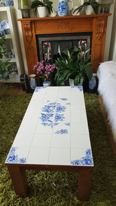 Benutzer definierte blau weiß Keramik Küche Backs plash Wandfliesen <span class=keywords><strong>hand</strong></span> bemalte gemusterte Design für Couch tisch Innenwand Zeichenbrett - Product Image 4