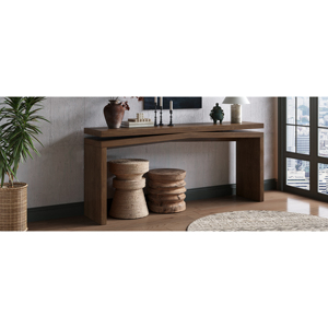 Solid Wood Veneer Console <b>Table</b> 65 Inch Long Farmhouse Entryway Sofa <b>Table</b> For Living Room Hallway Behind Couch Apartment - Product Image 6