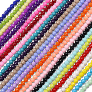 Fournisseurs chinois de perles de verre en stock fabrication de bijoux perles en vrac de 4mm perles synthétiques de couleur au chalumeau perles d'oeil personnalisées mélange vente - Product Image 1