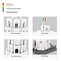 Modèle de la Tour de Pisa en Italie en briques de plastique, jouet éducatif électronique de construction DIY, ensembles de blocs de construction pour enfants