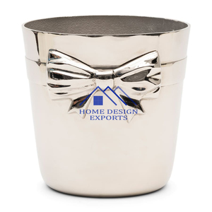 Enfriador de vino de cubo de hielo niquelado de aluminio con logotipo personalizado aceptado para hoteles y restaurantes domésticos - Product Image 2