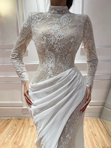 Serene Hill LA73407A <span class=keywords><strong>Vestido</strong></span> <span class=keywords><strong>de</strong></span> Noche <span class=keywords><strong>de</strong></span> Encaje <span class=keywords><strong>de</strong></span> Manga Larga con Cuello Alto y Drapeado Cruzado, Elegante <span class=keywords><strong>Vestido</strong></span> Formal <span class=keywords><strong>de</strong></span> <span class=keywords><strong>Fiesta</strong></span> Estilo Sirena <span class=keywords><strong>para</strong></span> <span class=keywords><strong>Mujer</strong></span> 2026 - Product Image 4