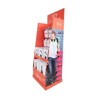 Étagère d'affichage en carton pliable écologique personnalisée pour écouteurs et haut-parleurs, crochets, présentoir double face pour comptoir, boîte d'affichage pour produits électroniques