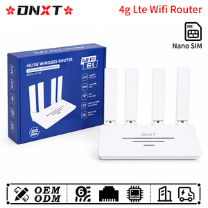 Router DNXT 4G LTE Cat4, router wifi 6 de 2.4GHz, antena plegable, tarjeta SIM 4G LTE, 300Mbps, router WPS, tarjeta SIM 4G, para uso laboral. - Product Image 1