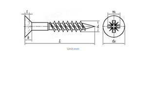 Viti per <span class=keywords><strong>Legno</strong></span> a <span class=keywords><strong>Testa</strong></span> <span class=keywords><strong>Svasata</strong></span> M2 M3 M4 M5 M6 in Acciaio 304, Prezzo Economico, Vendita all'Ingrosso - Product Image 2
