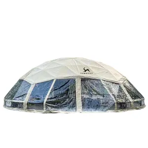 Vakbeurs Tent Diameter 5-15M Geodetische Koepel Stalen Structuur Camping Bruiloft Tent Luxe Huis Glamping Ronde Koepel Tent