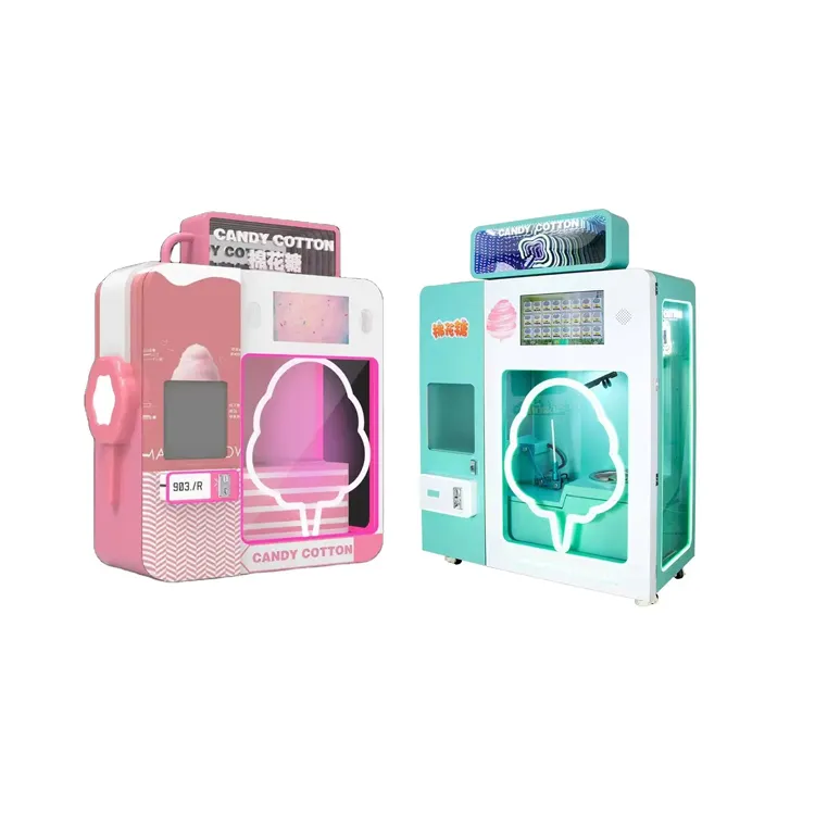 Elektrische automatische kommerzielle Zuckerwatte Verkaufs automat Zucker für Zuckerwatte